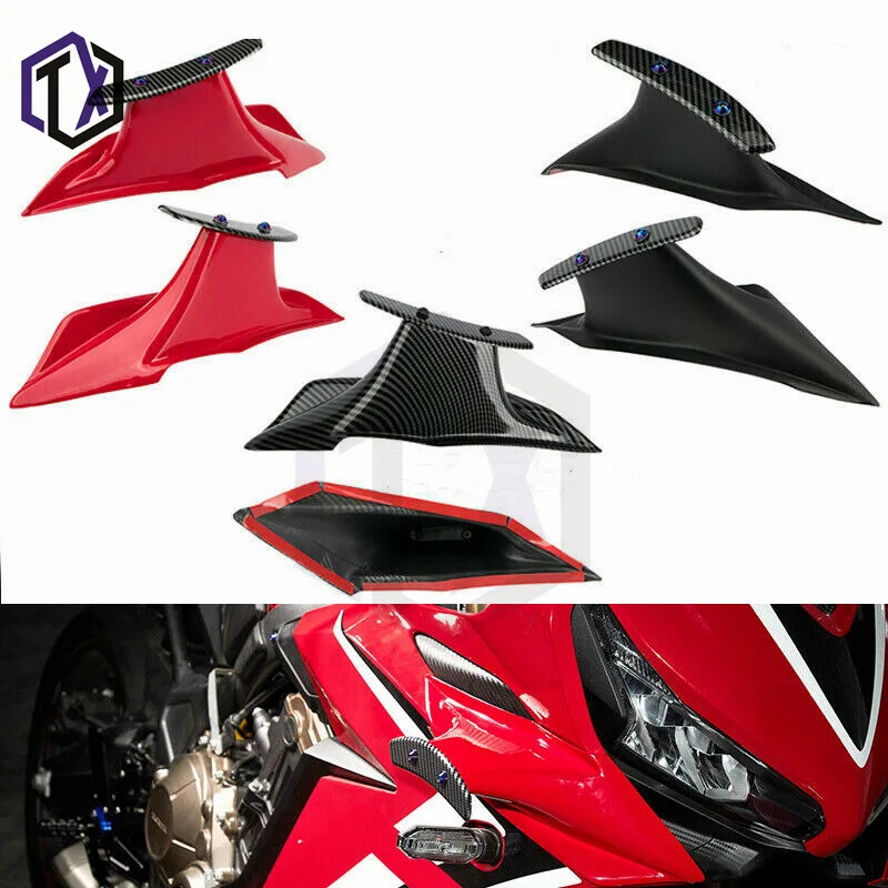 

Suitable for Honda CBR650R 19-22 modified fixed wind wing water transfer printing carbon fiber patterned bird beak