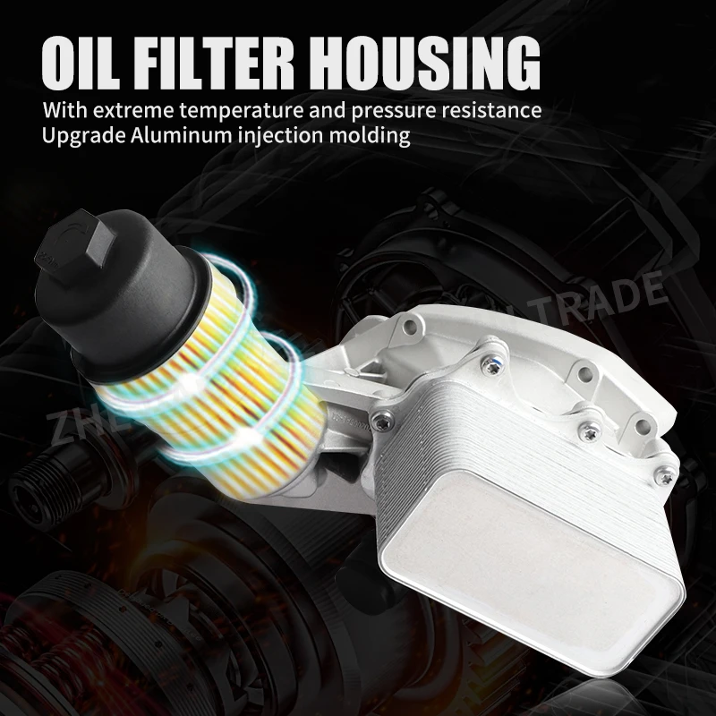 11428583895 New Aluminum Engine Oil Filter Housing Cooler Assembly For BMW F20 F30 G30 G11 X3 X4 X5 B58 2014-2019 11428488578