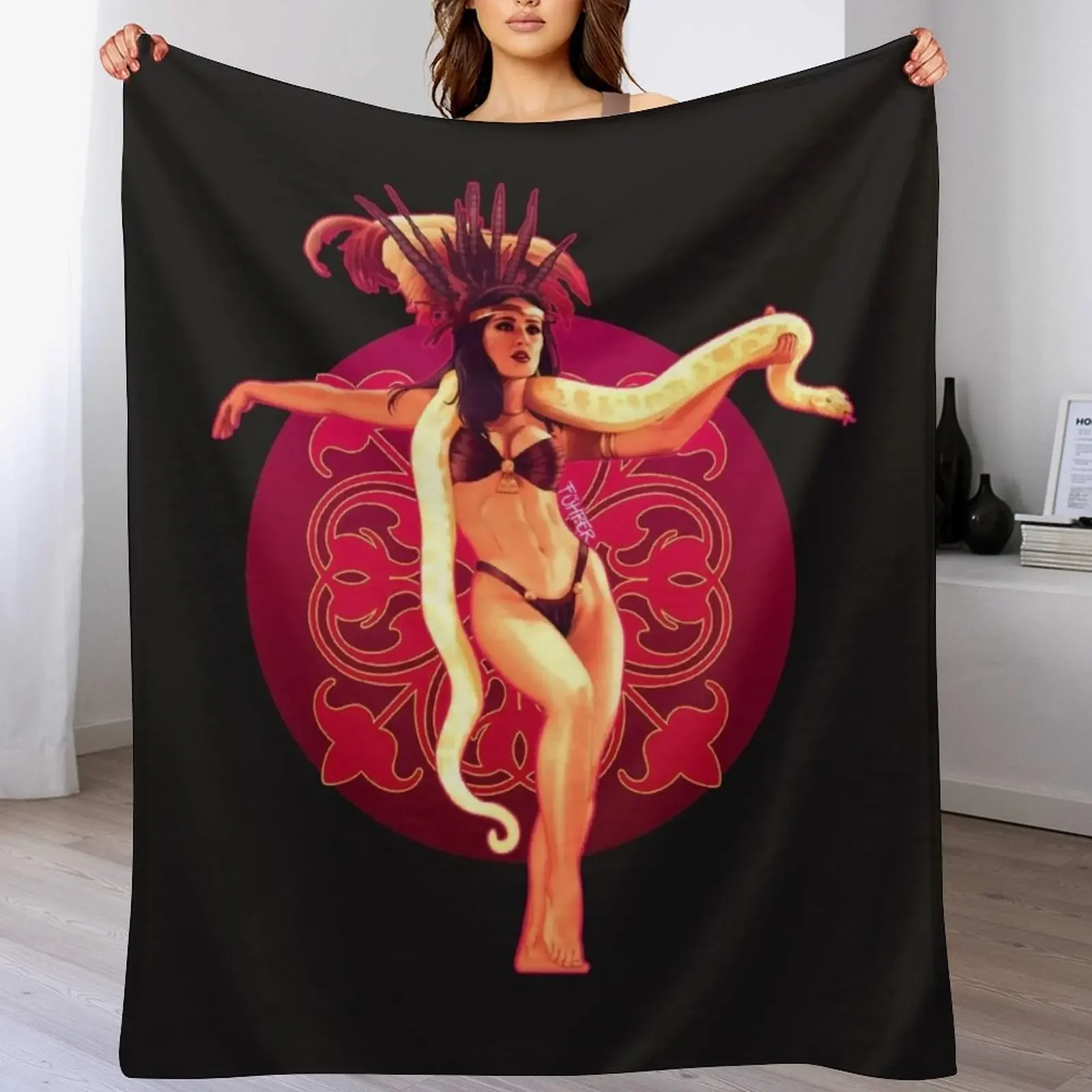 

Salma Hayek Throw Blanket Furry Thins Comforter Bed Blankets