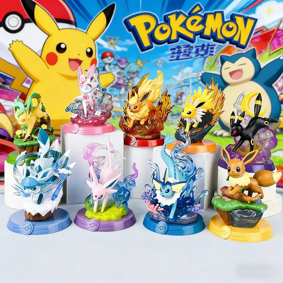 

Pokemon Eeveelution Espeon Sylveon Glaceon Leafeon Vaporeon Umbreon Flareon Anime Figure Model Blind Box Toys Birthday Gifts