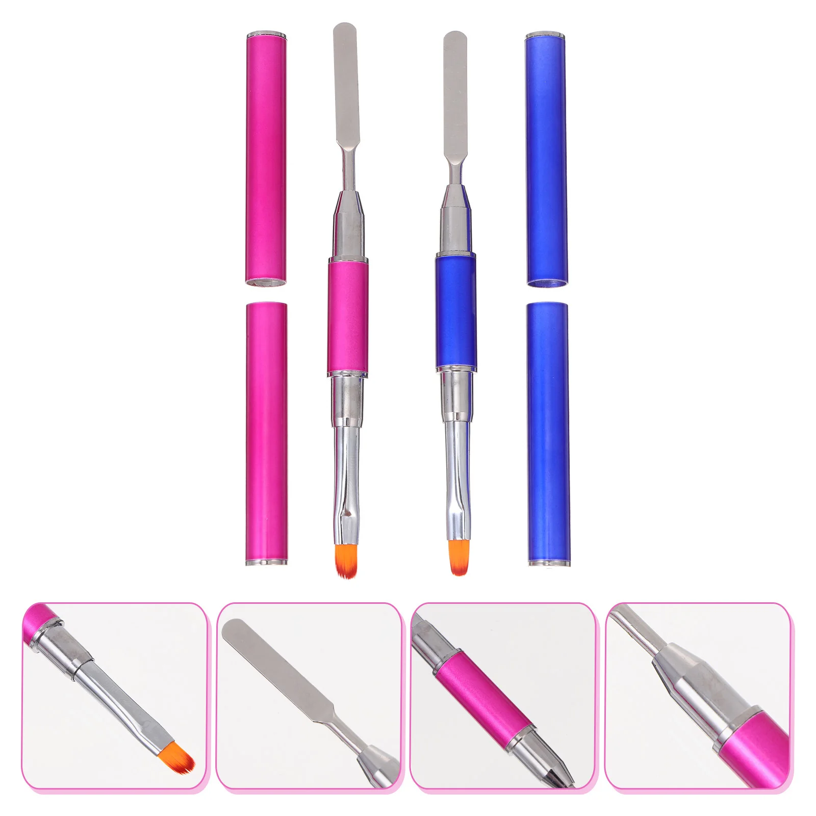 2Pcs 네일 아트 광선 요법 펜 더블 엔드 경량 전문 매니큐어 도구 살롱 네일 아트 액세서리 광선 요법 펜