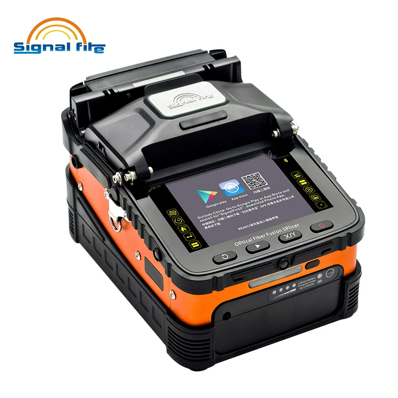 Newly Released AI-5 Pro Optical Fiber Fusion Splicer 6 Motors Core Alignment FTTH IP POE Network Use Signal Fire