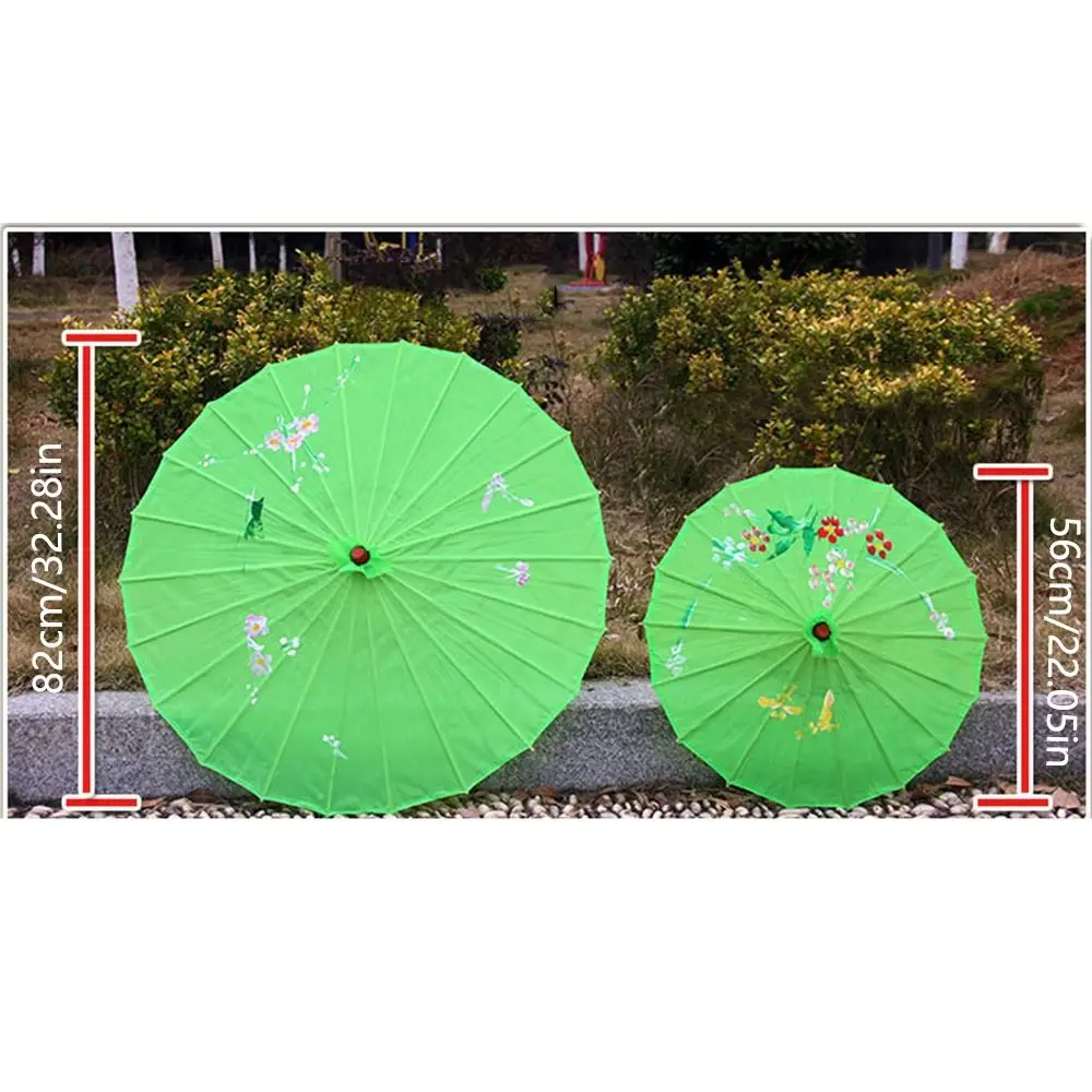 Folding Umbrellas 1pcs Chinese Art Umbrella Frame Silk Parasol For Wedding Birthday Party Bride Bridemaid Hand-painted Flower