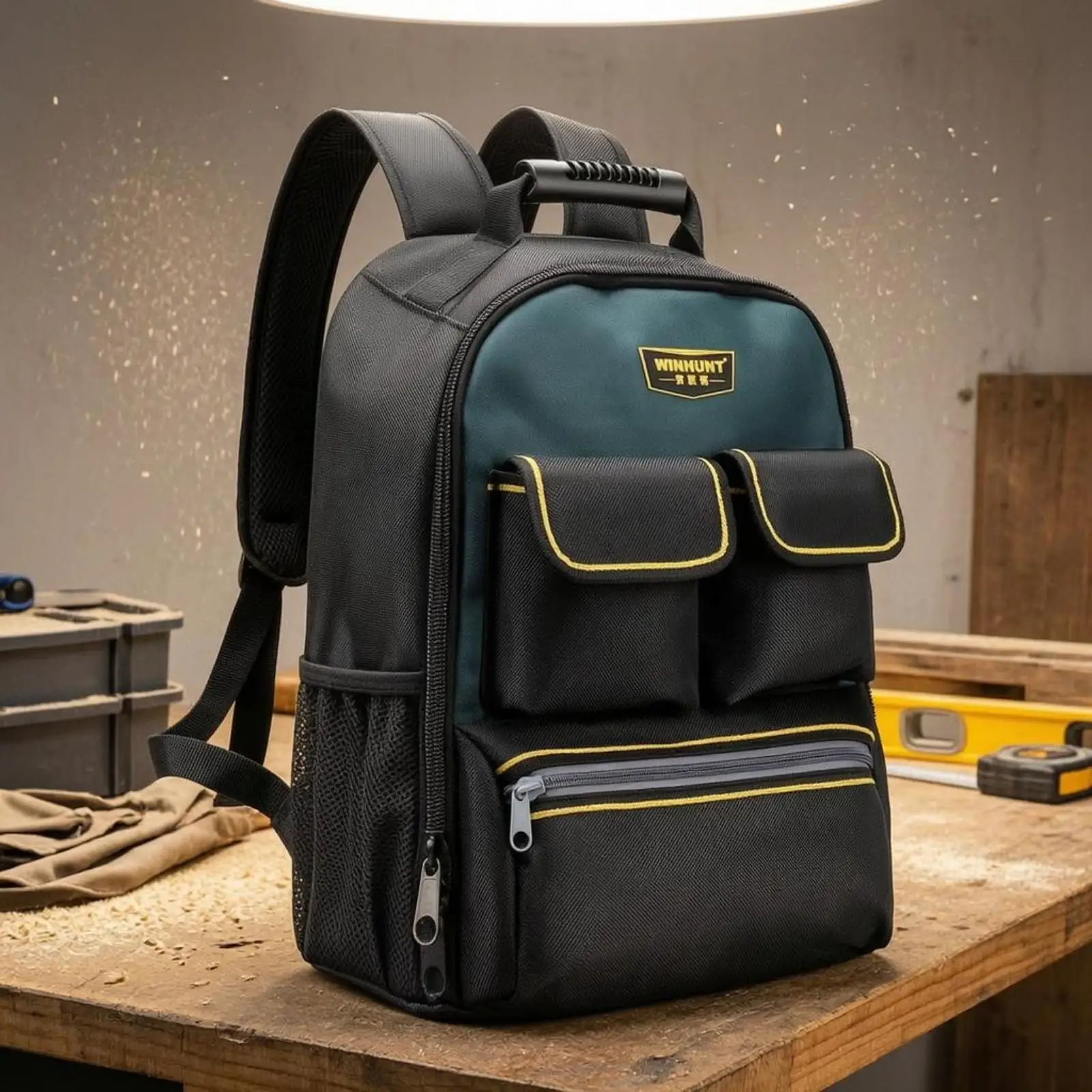 Professional Work Bag for Tools 1680D Oxford Backpack Organizer Multi Pocket Storage for Men