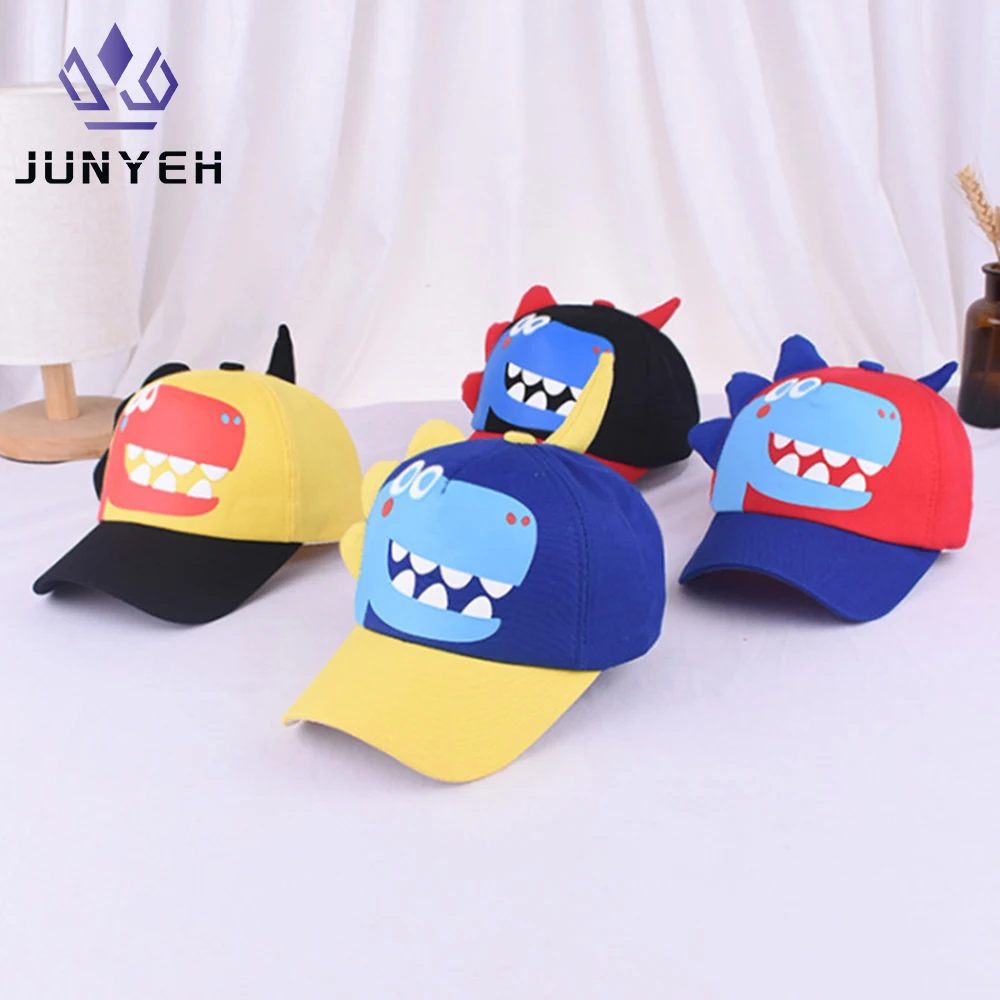 

3D Cartoon Dinosaur Baseball Cap Spring Summer Net Hat Color Matching Sun Visor Peaked Caps For Kids 3-8 Years