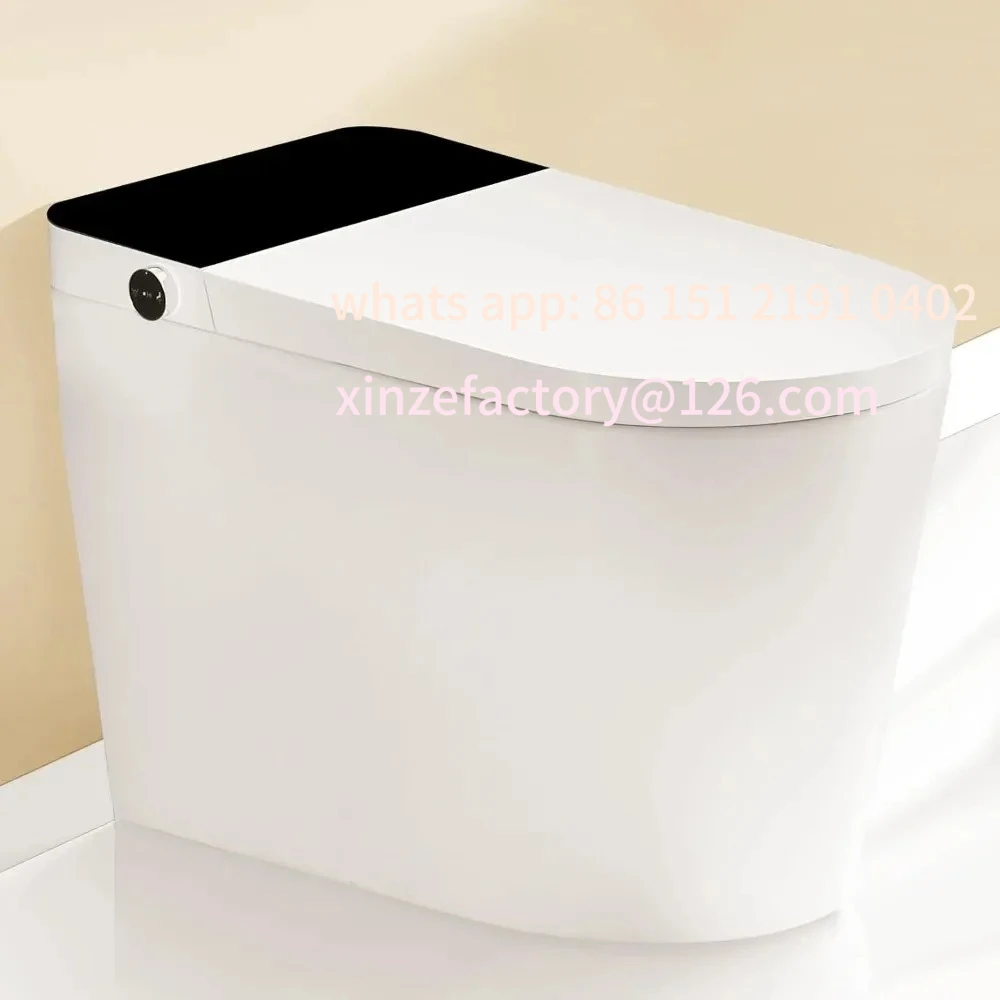 Customizable Toilet for Bathrooms, 1.28 GPF Foot Sensor Power Flush Toilet Bowl, 18 ADA Height