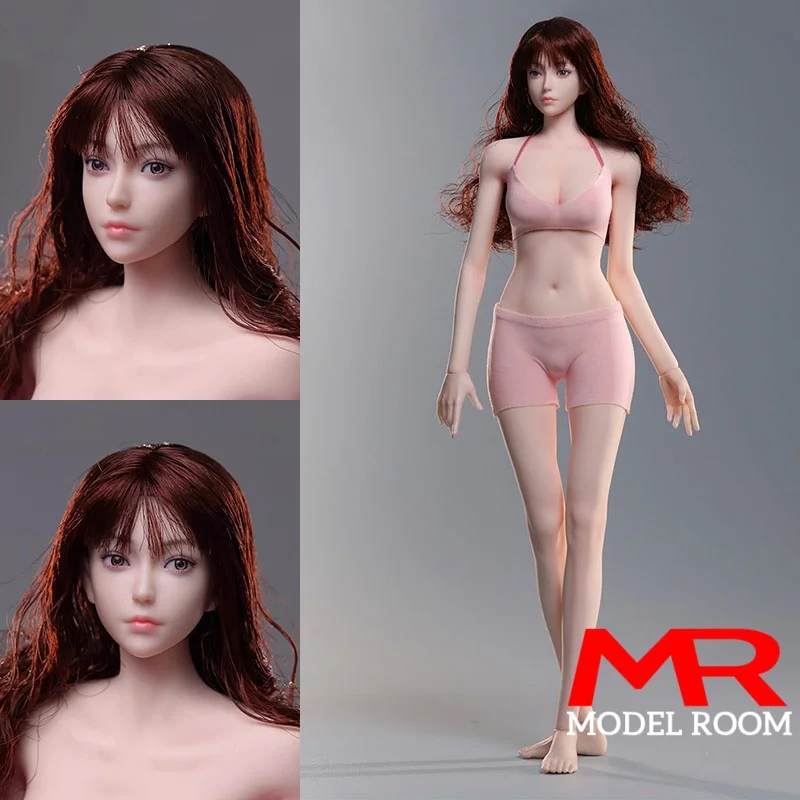 Puzzletoys ps002pw 1/6 Korean Girl Group Body 12'' Makeup Female Soldier Seamless Body Action Figure with Movable Eyes Head