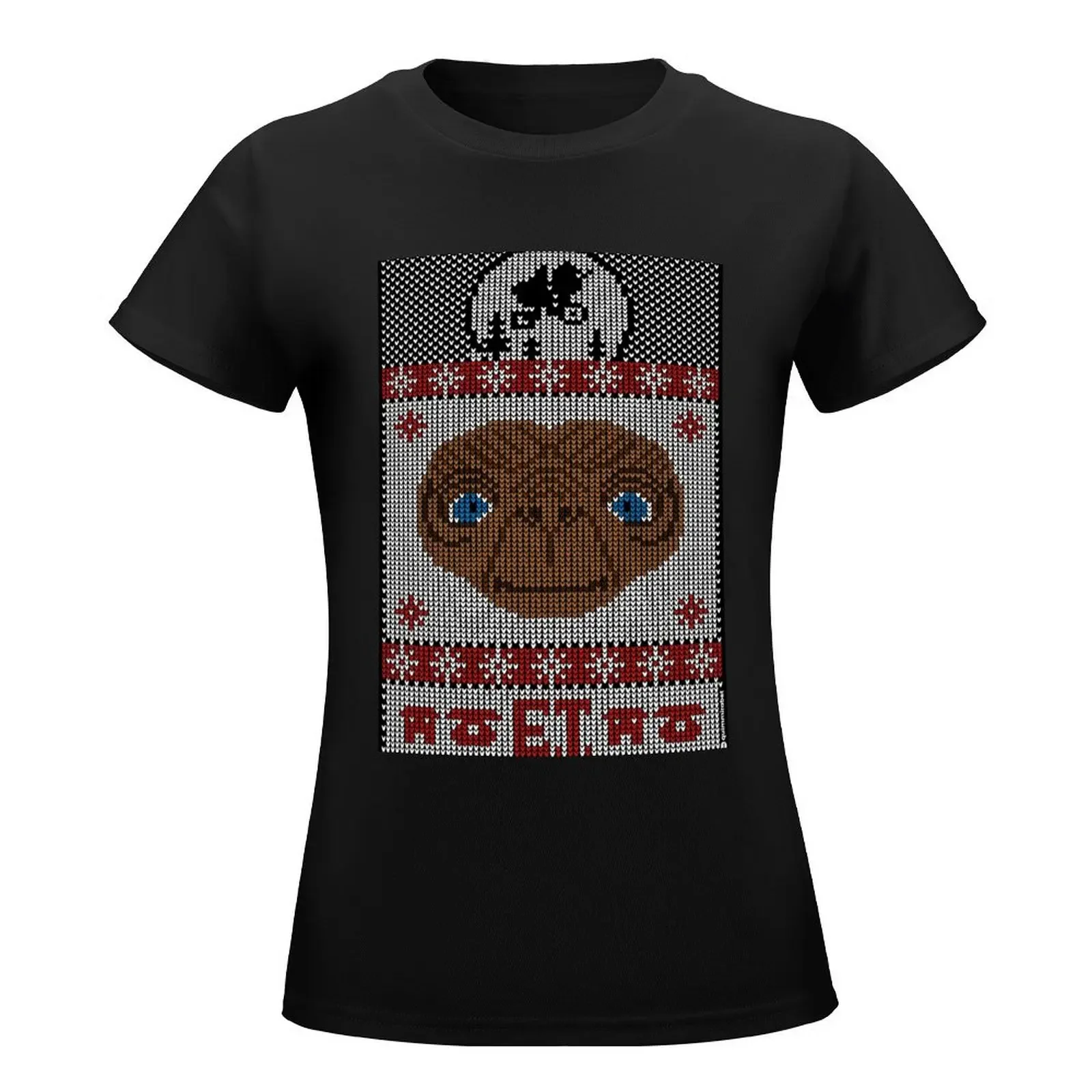 ET XMAS - ET Ugly Sweater T-Shirt kawaii clothes vintage clothes Woman T-shirts