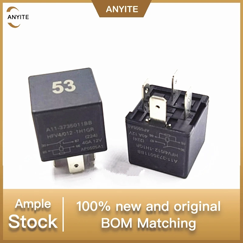 Фото 5 шт./лот A11-3735011BB HFV4 012-1H1GR 40A 4PIN