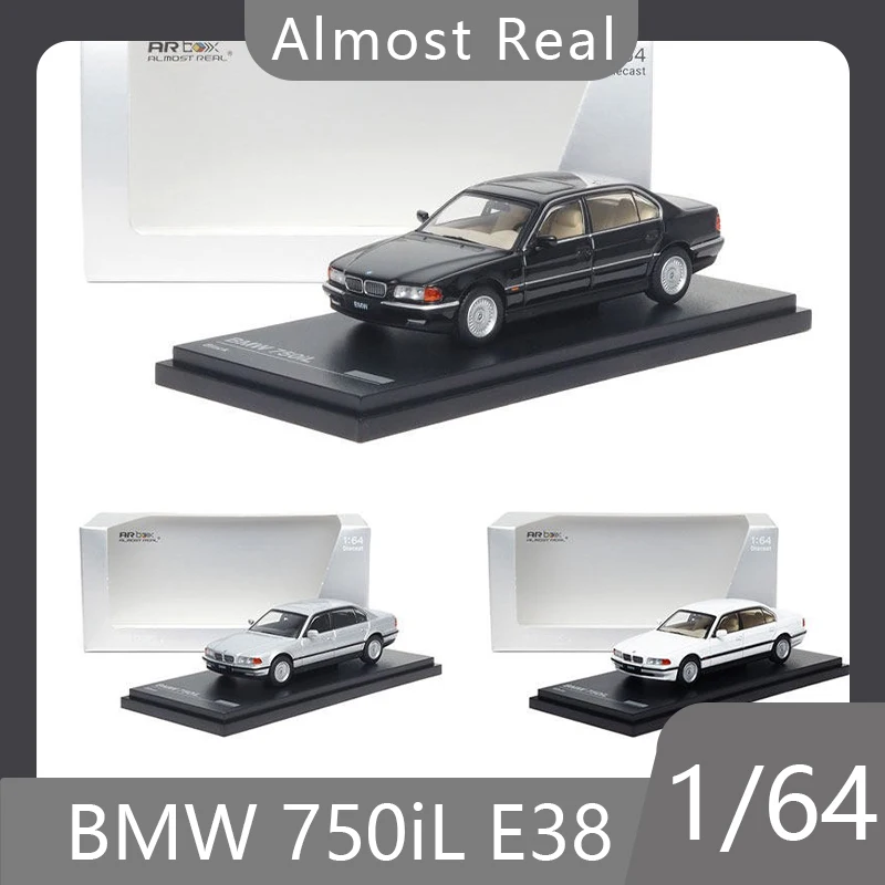 

Almost Real 1:64 BMW 750iL E38 Black Alloy Car Model Desktop Decoration Collector's Birthday Gift Boy Toy