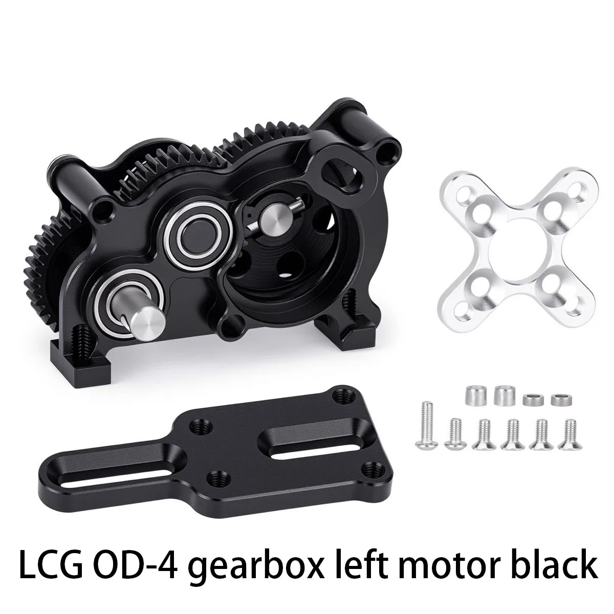 New aluminum OD-4 gearbox assembly, left motor suitable for 1/10 climbing LCG Capra SCX10 III AR45 accessories