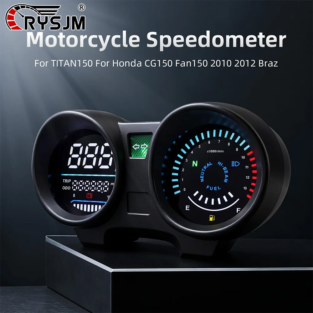 オートバイ-led-デジタルスピードメーターダッシュボード-rpm-odo-トリップモト走行距離計燃料レベルメーターブラジル用-titan-150-ホンダ-cg150-fan150