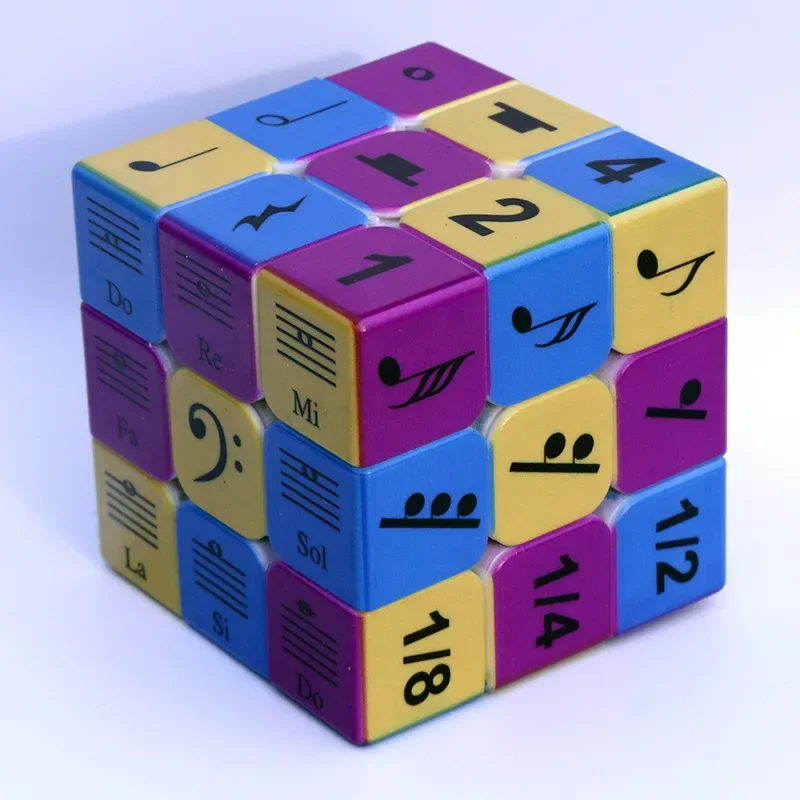 3x3x3 Magic Cube Map Music Element Magic Cube Children Adult Gift Puzzle Pressurized Toys