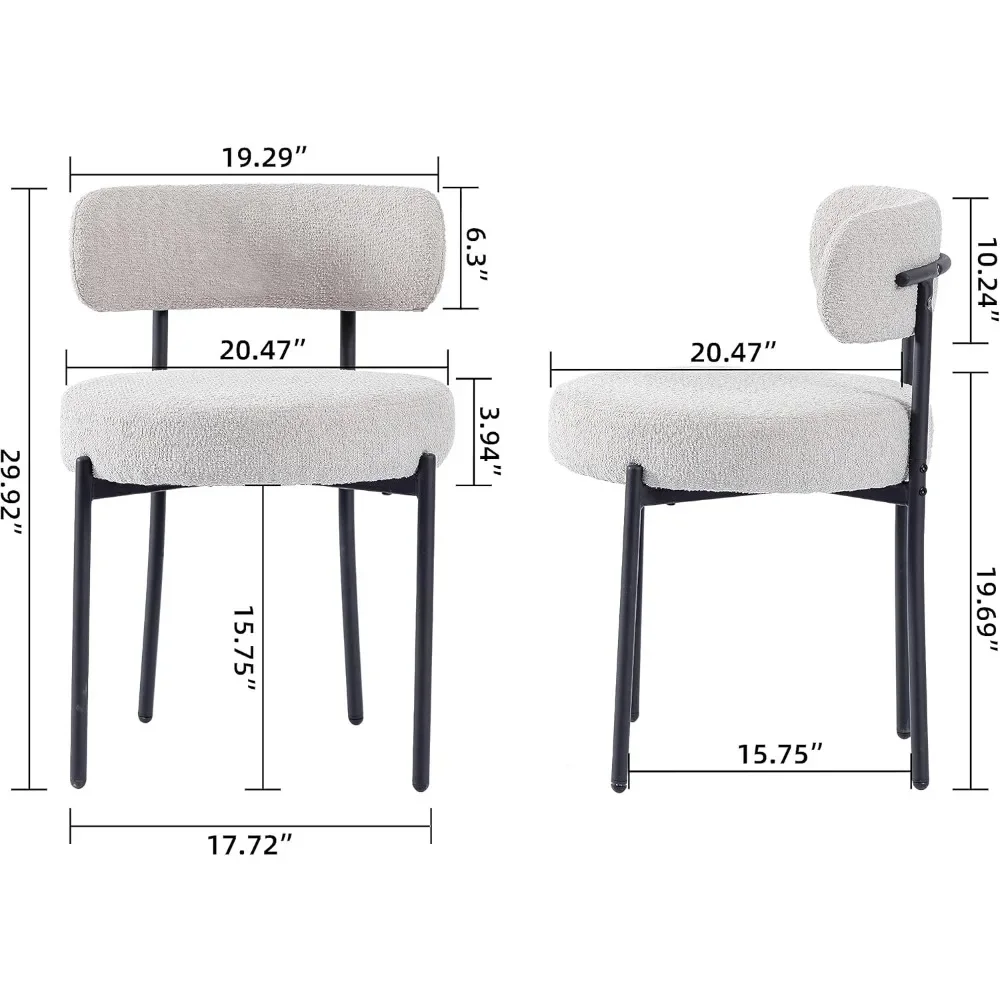 Light gray dining chair set of 4 pieces, 20.47 