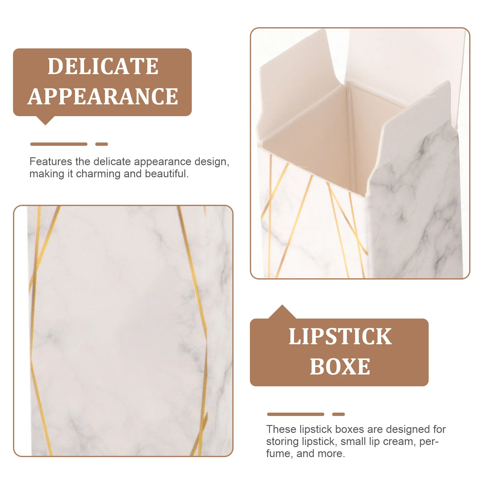 50 قطعة علبة تعبئة أحمر الشفاه علبة هدية ورقية لحامل أنبوب ملمع الشفاه تخزين العطور الصغيرة حاوية هدايا فارغة