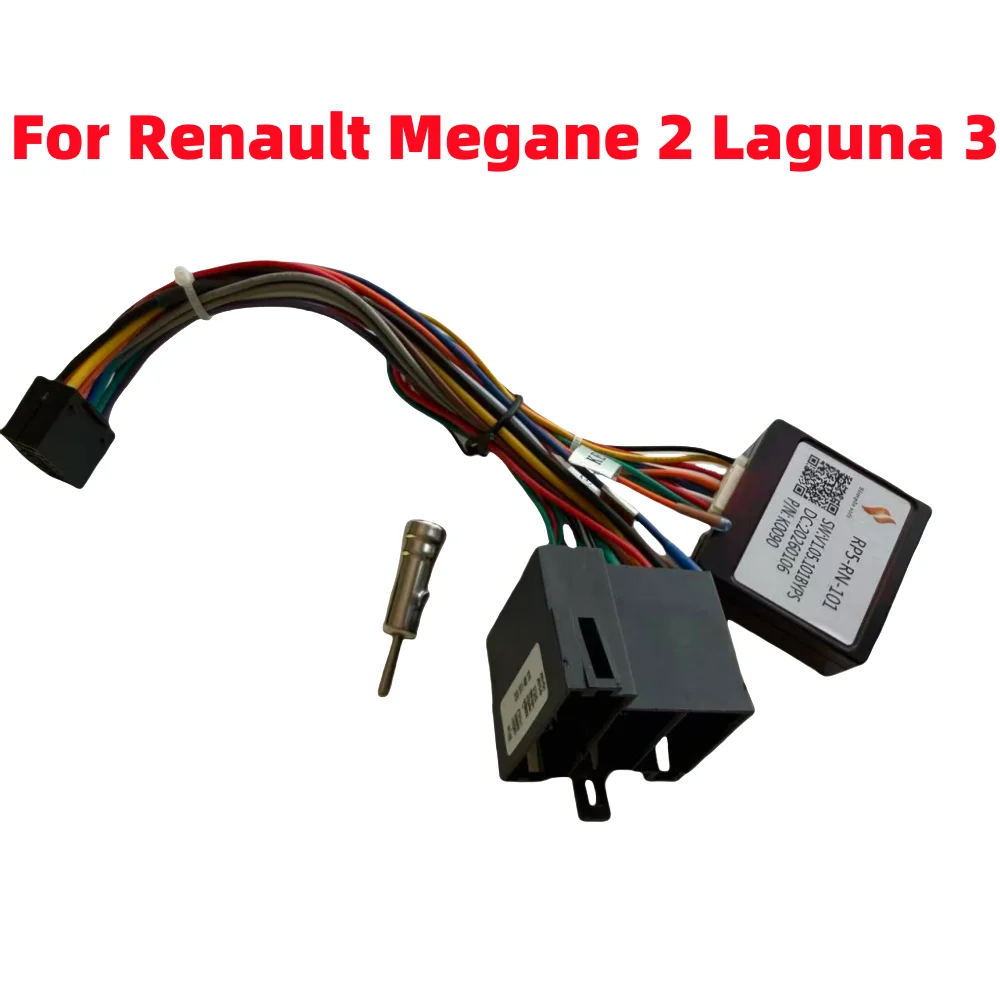 16 Pin For RENAULT Megane 2 /Clio 3 2002-2004 / Laguna 3 2007 Android Player Power Cable Audio Adaptor Dash Trim kit Facia Panel