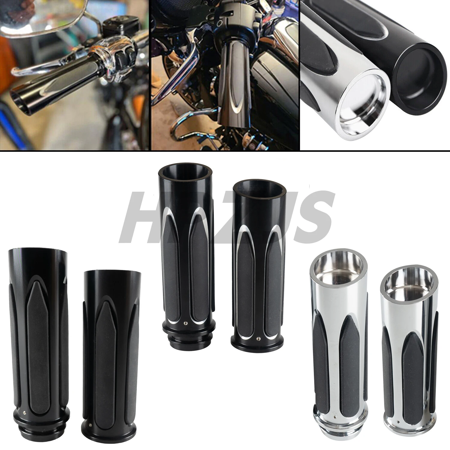 

For Harley Motorcycle Touring Road Glide Softail Fat Bob Fat Boy 1" 25 mm Handle Grips Electronic Throttle HandleBar Hand Grips