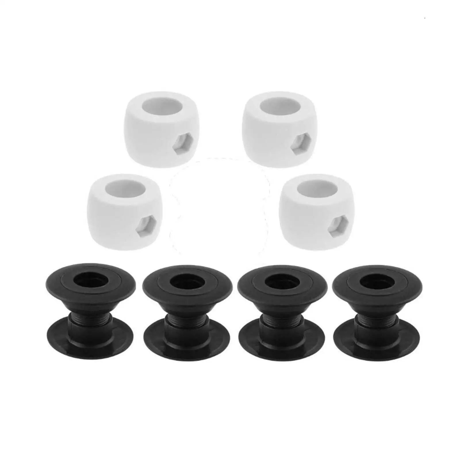 4 Pieces Foosball Bushings Bearing Rods Lightweight Inner Height 23-34mm Table Soccer Replace Parts with Goalie Stop Rings
