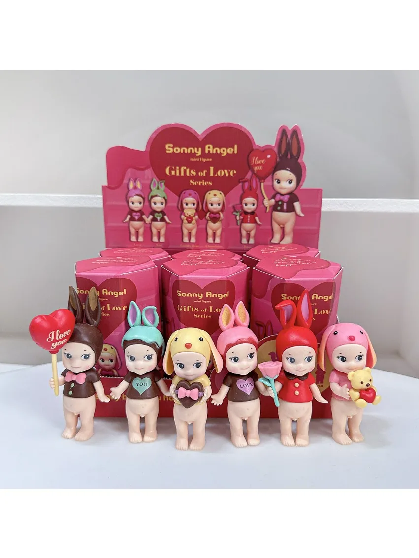 Heiße Geschenkserie „Liebe“: Niedliche Engel-Blindbox, Cartoon-Puppe, Mini-Mystery-Box, Sammlerstück, Anime-Figur, Autodekoration, Geburtstagsgeschenk