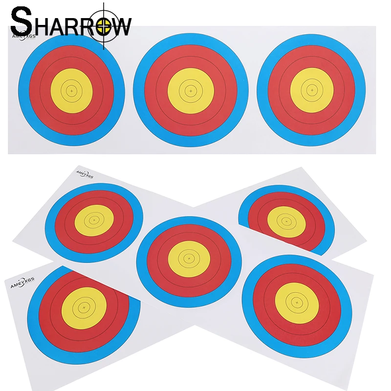 10/20pcs Archery Target Paper 23*67cm International Competition Special Target Papers Fit Compound Recurve Bow Training