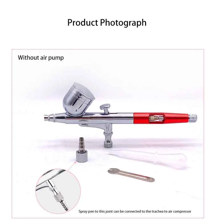 ชุดเครื่องพ่นสีขนาดเล็กพกพาสะดวก สวยงาม พร้อมปั๊มพ่นสีขนาดเล็ก ชุดอุปกรณ์คอมเพรสเซอร์สำหรับตกแต่งเล็บ ออกแบบลายสัก งานฝีมือ และตกแต่งเค้ก