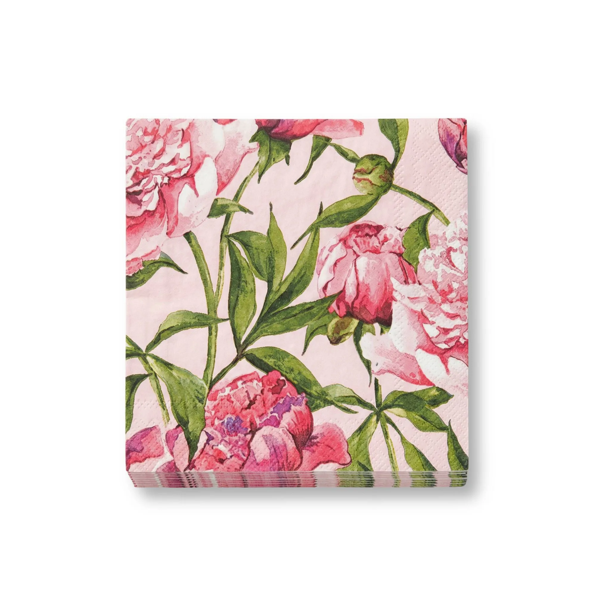 20ct Pink Peony Floral Paper Lunch Napkins Soft Absorbent Disposable Table Napkins For Parties And Dining