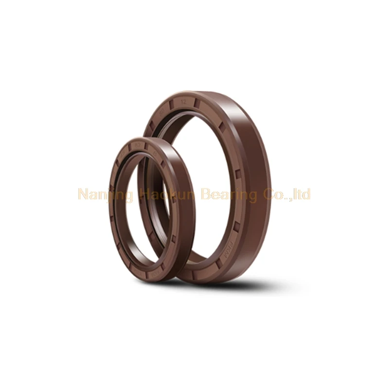 55*80*8/10/12 55x80x8/10/12 Brown Fluoro FKM Fluorine Rubber Spring Double Two Lip TC Ring Gasket Radial Shaft Skeleton Oil Seal