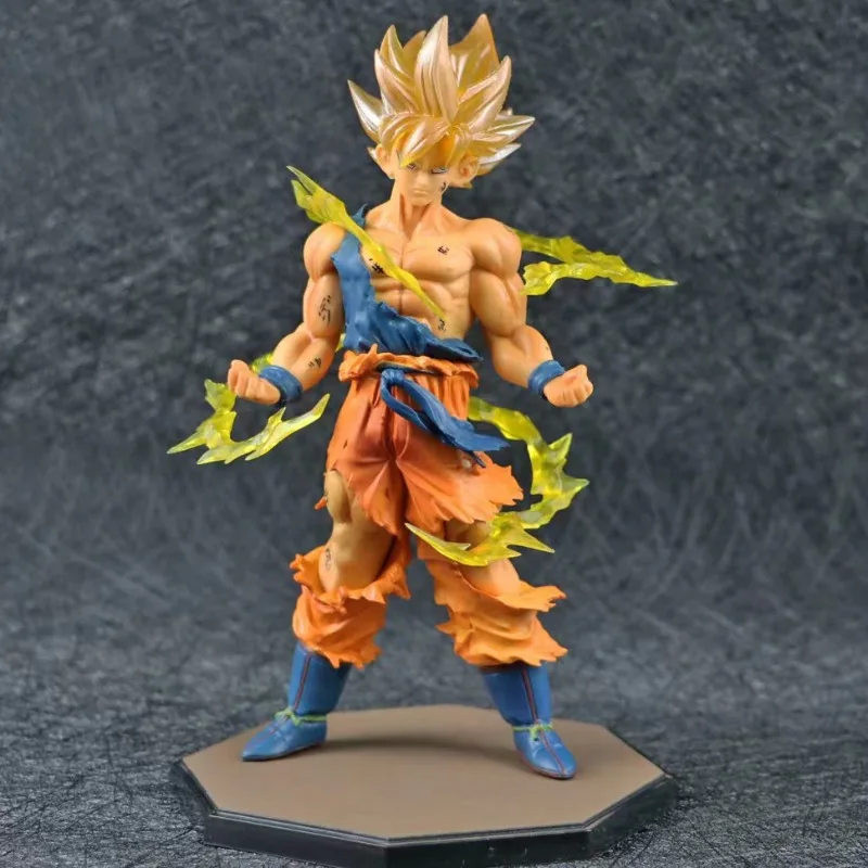

Фигурка Dragon Ball Super Saiyan Goku 17 см — украшение для приборной панели автомобиля и чехла для ПК, Коллекционная модель аниме