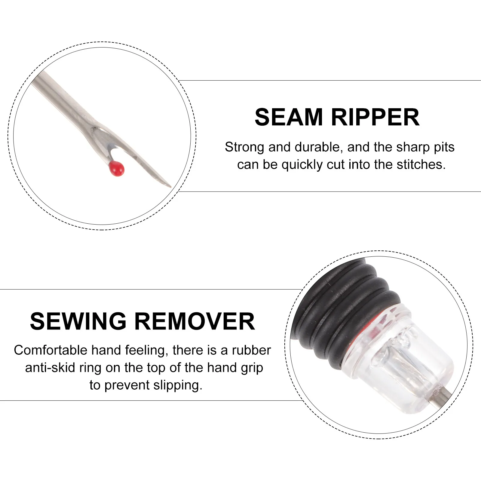 Seam Ripper Stitch Unpicker with Ergonomic Anti Slip Handle Thread Cutter for Sewing Quilting Crafts