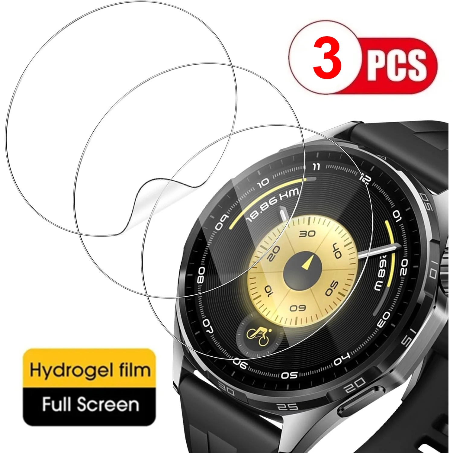 3Pcs/Pack Hydrogel Protective Film For Huawei Watch GT6 46mm
