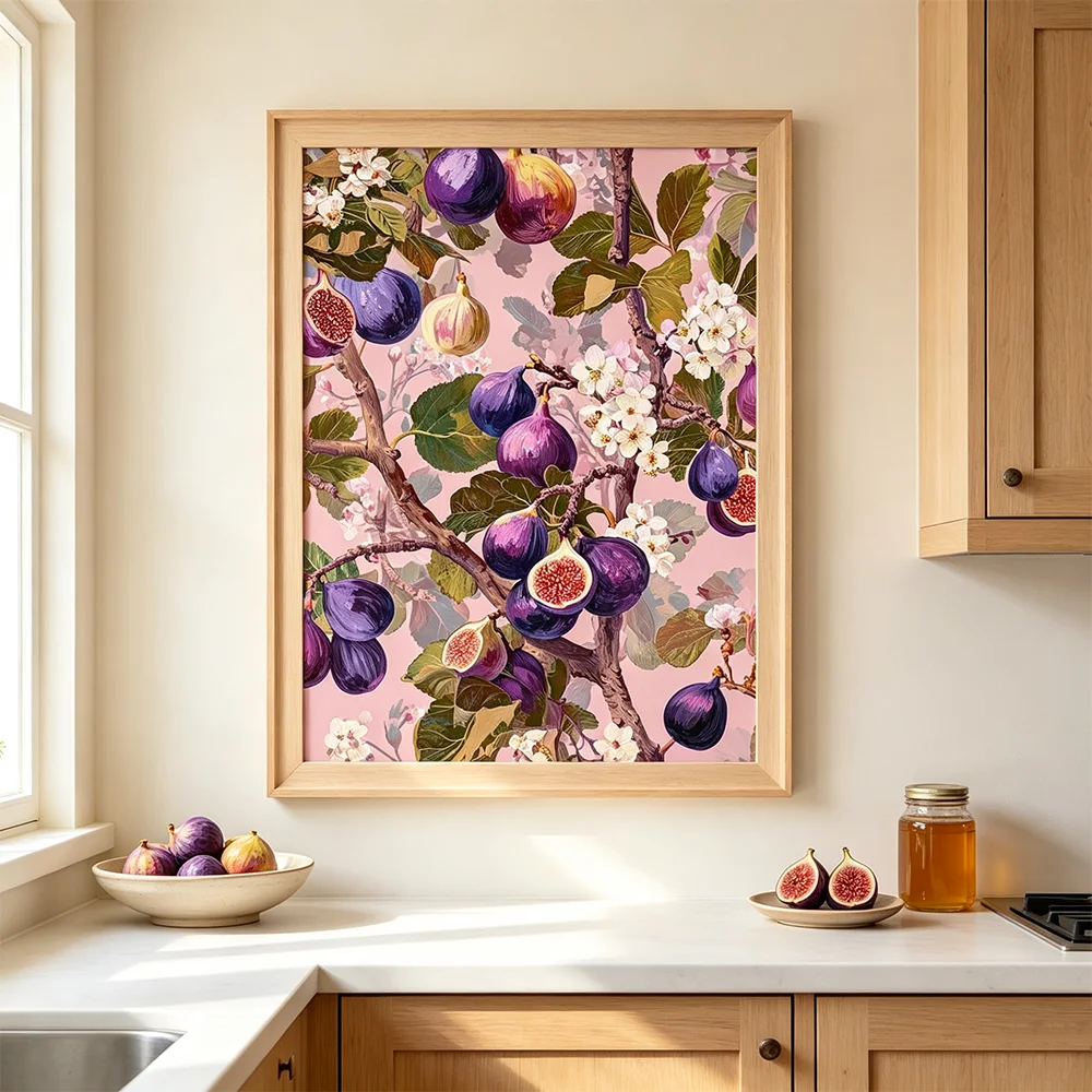 Fig Tree Print Plant Flower Wall Art Canvas Painting Scenery Poster Wall Picture for Living Room Bedroom Home Decoration