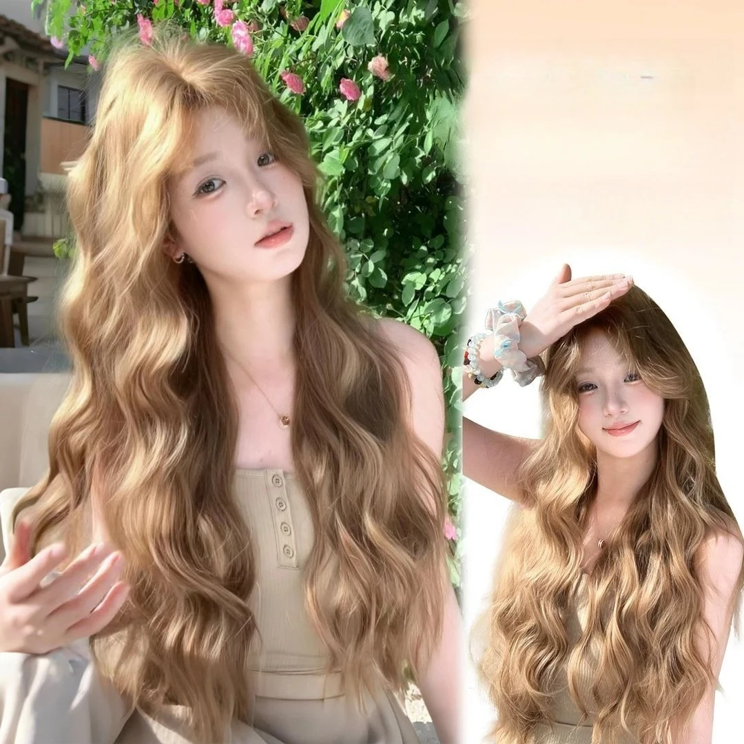

Synthetic Wig [Gummy Bear] New Style Ash Brown Middle Part Lazy-Feeling Long Wavy Hair Lolita Net