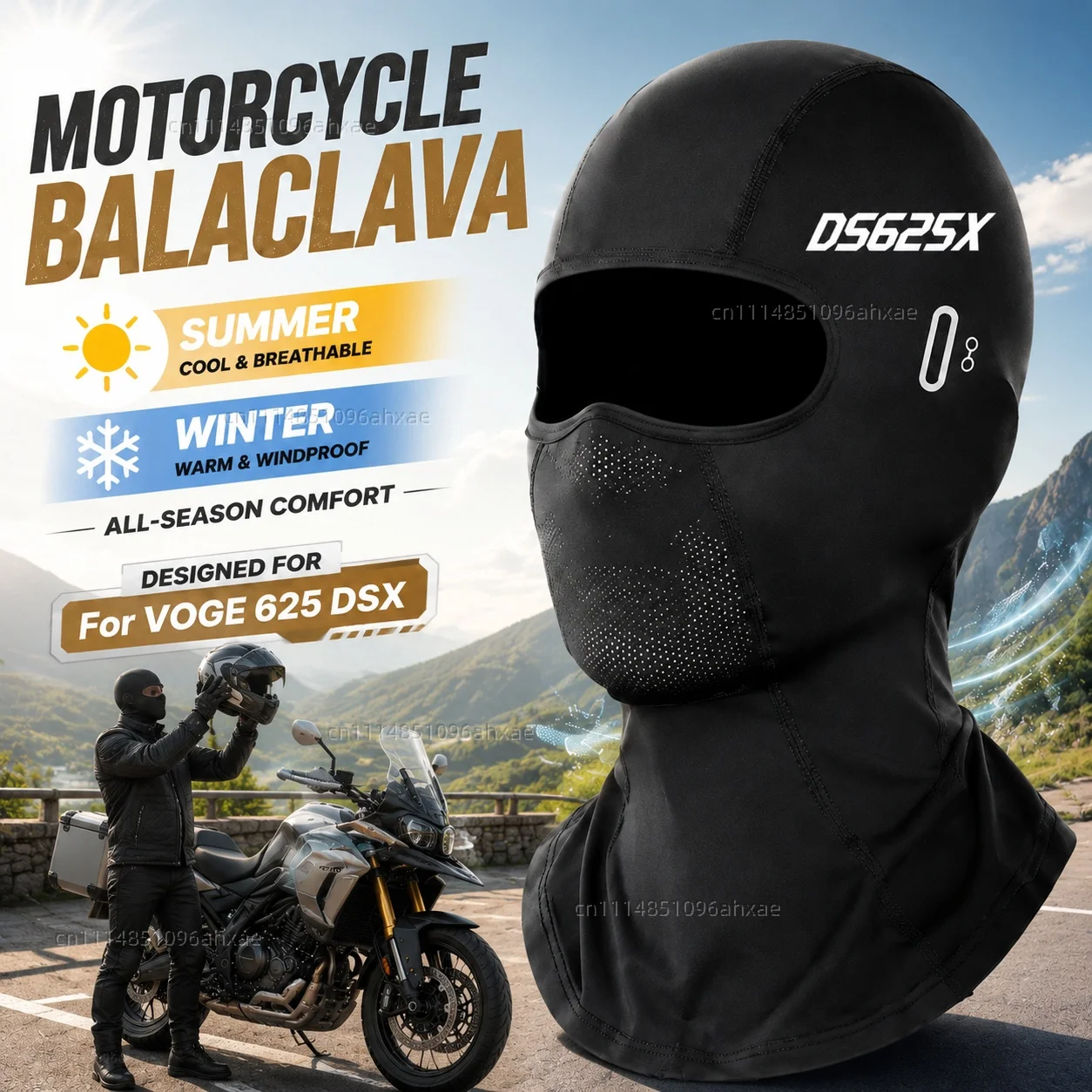 For VOGE 625 DSX DSX625 DS 625X Motorcycle Balaclava Summer Glasses Face Breathable Hole Winter Warm breathable waterproof