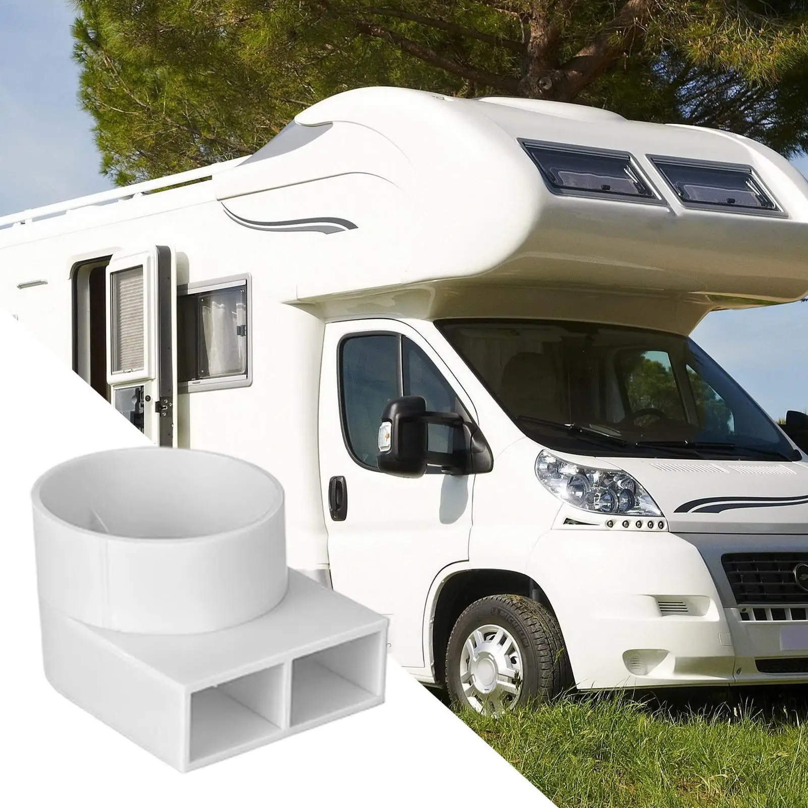 

RV Heating Air Deflector Guide RV Furnace Airflow Redirector Air Vents Adapter For Travel Trailer Camper Heaters