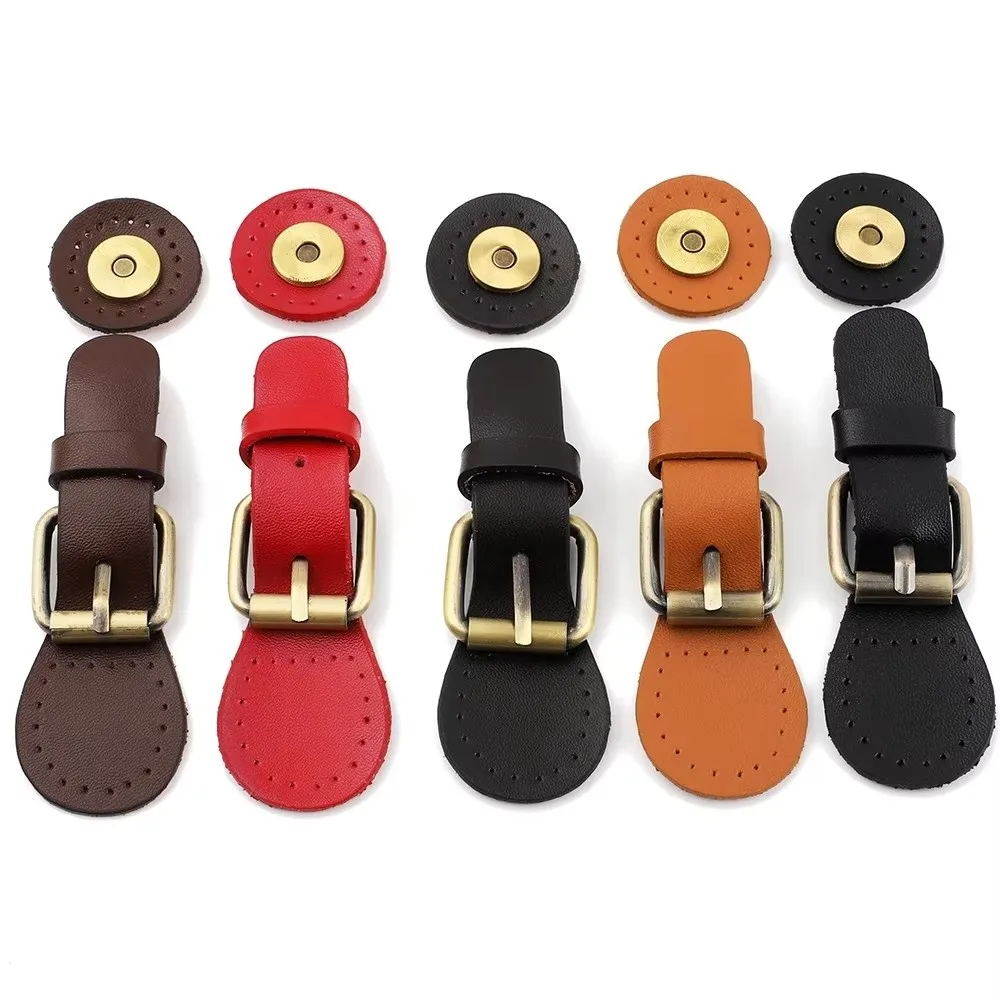 Durable Leather Snap Fasteners Metal Finish Sew on Bag Buckles Magnetic Closure DIY Handbag Sew on Snaps Backpack Accessories