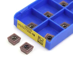 Inserti in metallo duro SPGT050204 SPGT060204 SPGT07T308 SPGT090408 SPGT110408 SPGT140512 PM YBG212 YBG205 utensile per tornitura tornio