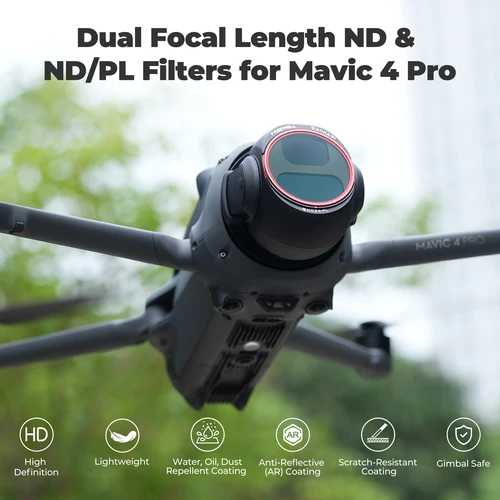 Imagen 2 del producto Freewell Drone filtros todo el día paquete de 8 ND4 ND8 ND16 ND32 ND64/PL para DJI Mavic 4 Pro Drones filtro de lente accesorios de fotografía