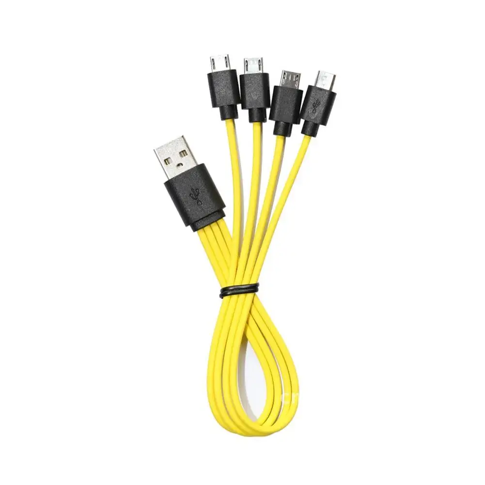 Micro USB Cable 5v 2A Fast Charge USB Cable 1 To 4 Charging Splitter Cord For Android Samsung Huawei Google Phones USB 2.0