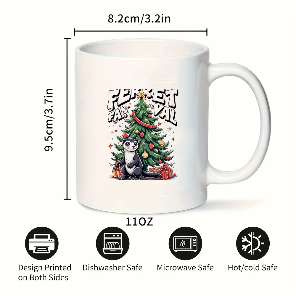 Taza de árbol de Navidad de dibujos animados de 11oz + regalo de Navidad taza para niños taza de café creativa para oficina familiar regalo personalizado de Navidad