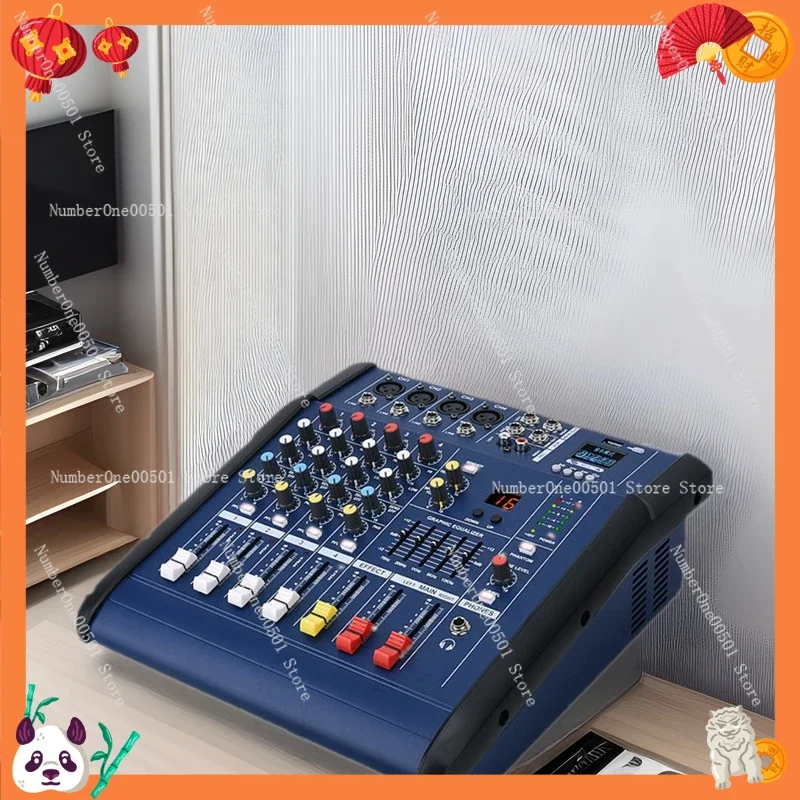 402D 4-way Power Amplifier with Bluetooth Mixer Stage Outdoor Microphone High Power Amplifier Speaker