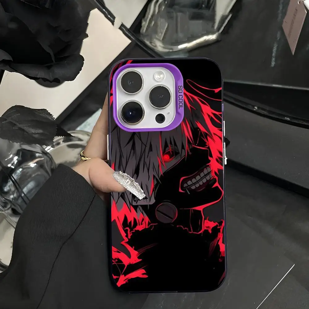 Kaneki Ken Phone Case 2024 IMD Case For IPhone 16 15 Pro XR XS 7 8 Plus SE2024 Shockproof Color Phone Funda Cover