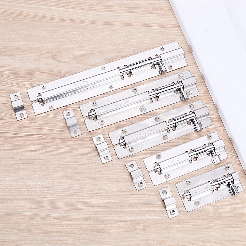 3-8 inch 304 stainless steel latch open-mounted door bolt thickened Chinese latch lock cabinet door and window lock buckle