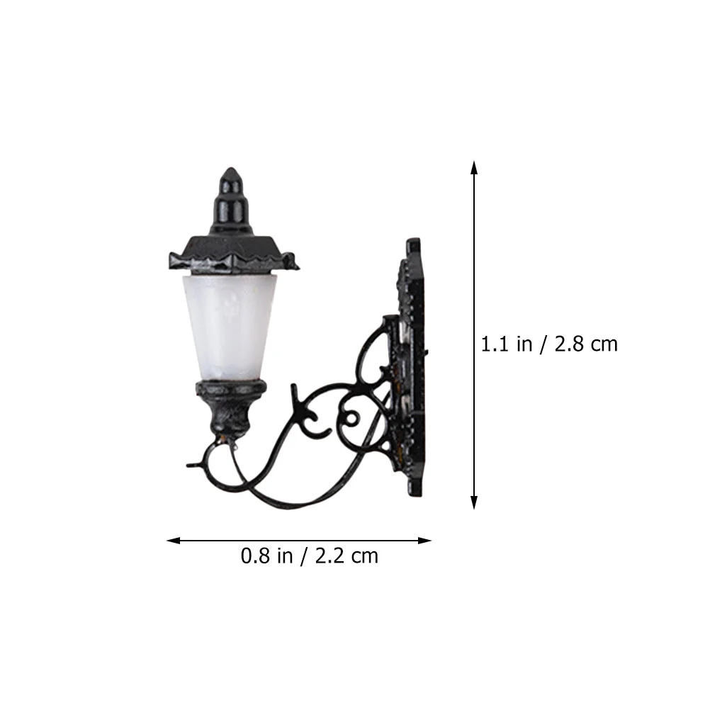 미니어처 LED 벽 램프, 인형의 집 조명 랜턴, DIY 모래 테이블 장식 재료 조명, 야외 재료