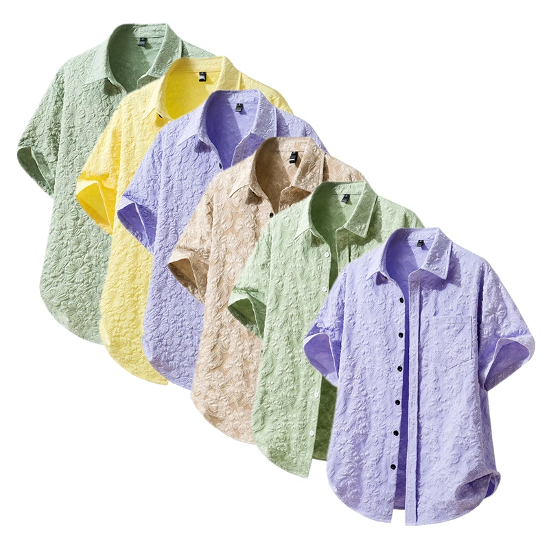 

New Men's Short-Sleeve Printed Casual Shirt