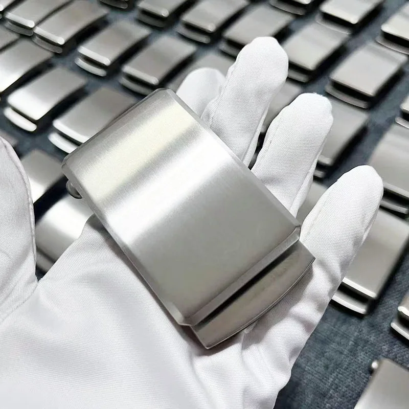 35/38 مللي متر التيتانيوم النقي غير قابل للصدأ حزام رجالي مشبك الخصر الفرقة السيارات مشبك رئيس بلا أسنان لباس خارجي الراقية حزام جلد مشبك