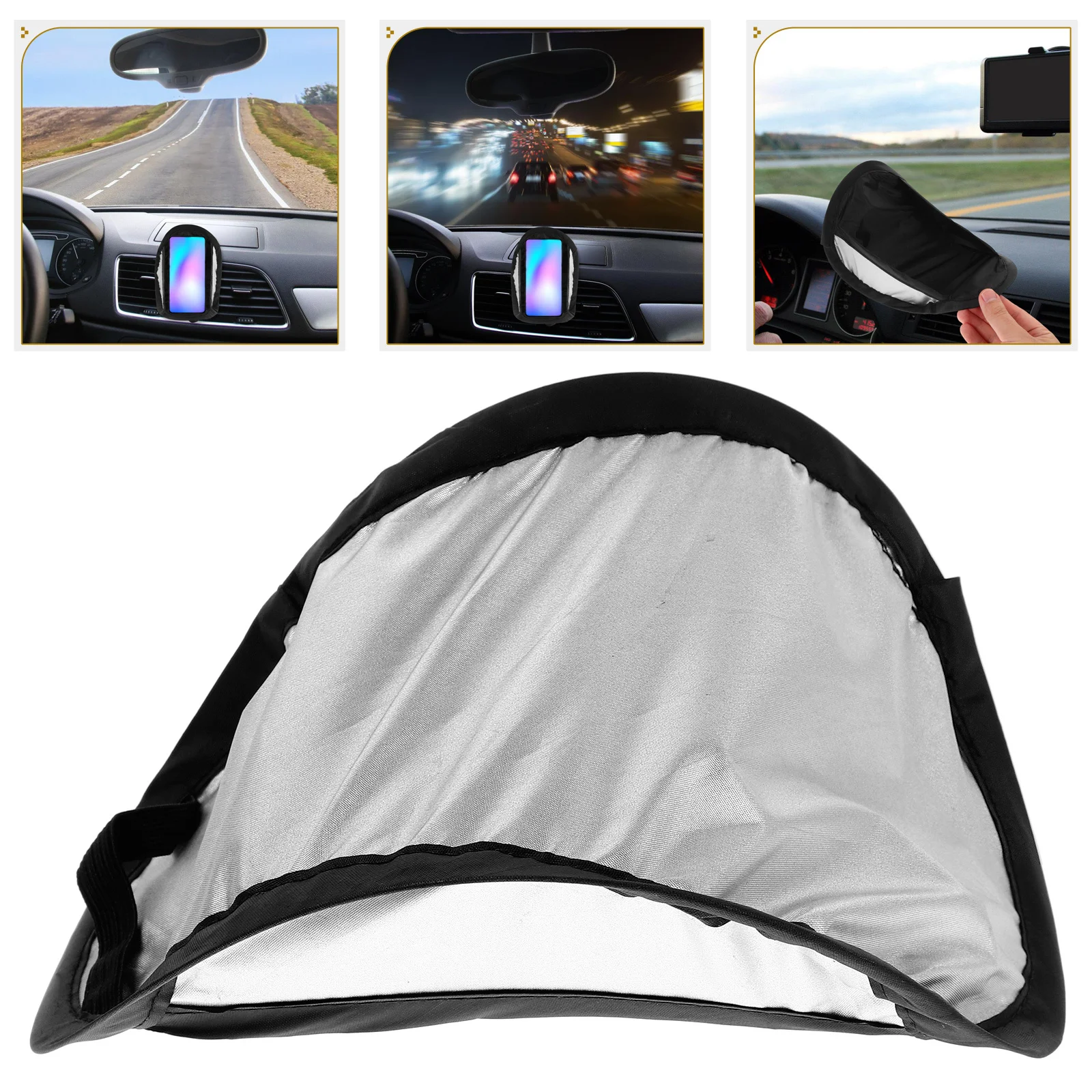 

Vertical Car Phone Sunshade Dashboard Sun Shield Mobile Phone Protector Temperature Resistant for Motorcycle Suv