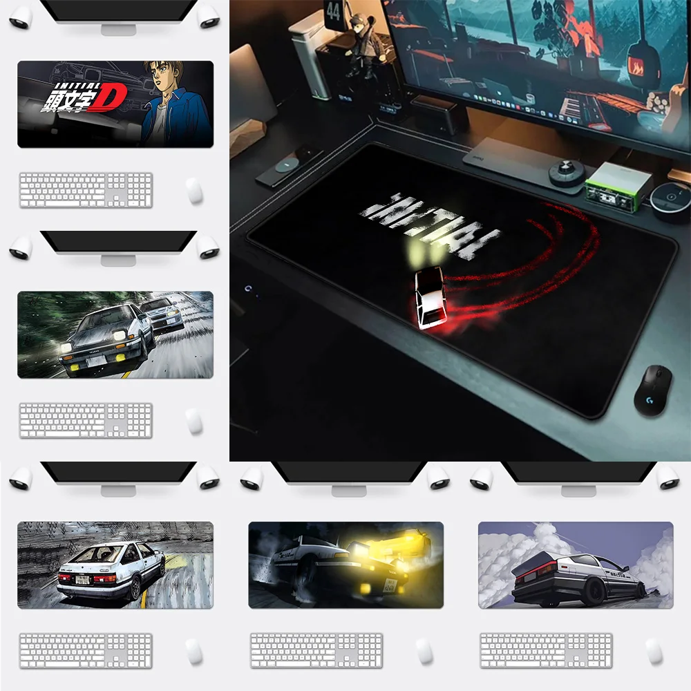 Anime Racing Initial D Mousepad HD Printing Computer Gamers Locking Edge Non-slip Mouse Pad XXL90x40cm Keyboard PC Desk Pad