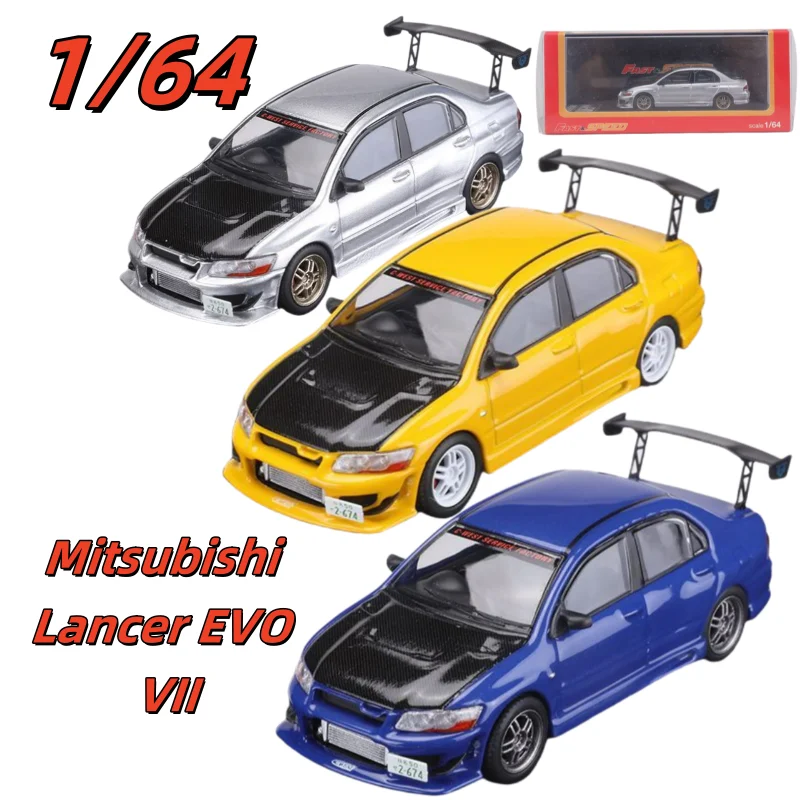 

Fast Speed Diecast 1/64 Scale Mitsubishi Alloy Car Model Mitsubishi Lancer EVO VII Play Vehicles Toys for Boys Original Box