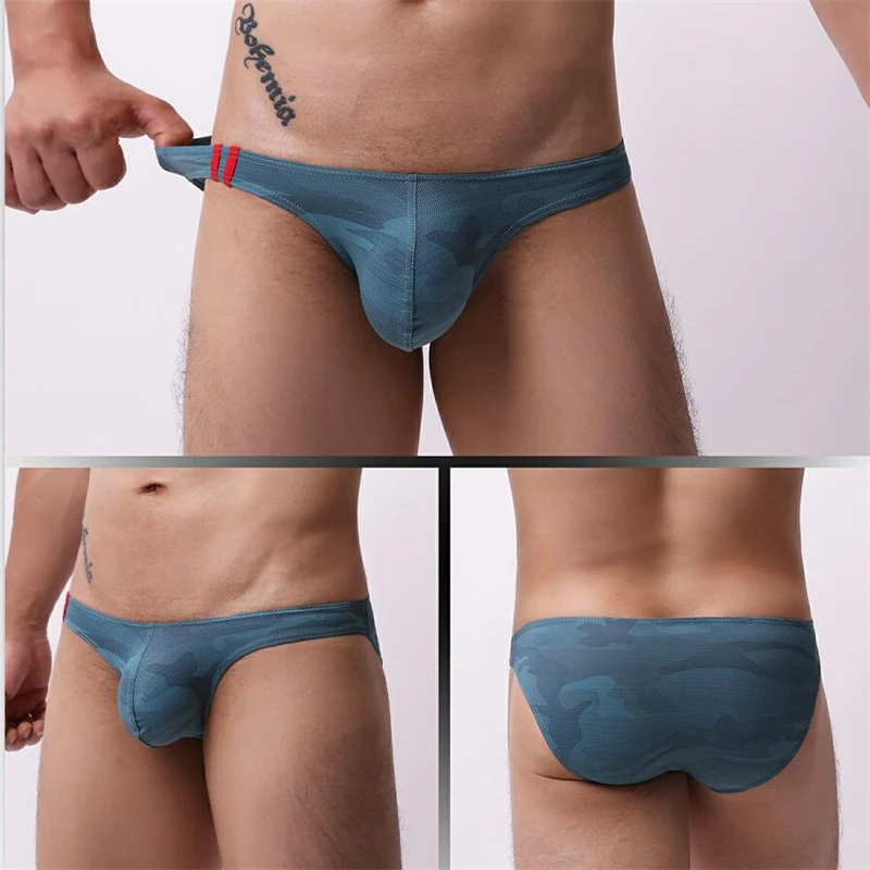 Ropa interior hombre Ropa interior sexy de cintura baja hombres estampado de dibujos animados calcinha U convexo gay sissy boxers y calzoncillos bragas sexys cueca