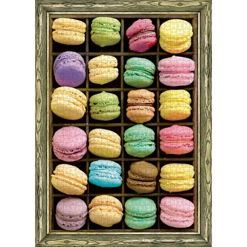 1000 piece Platinum Framed Made Puzzle Macarons